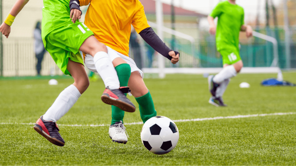 Playing football